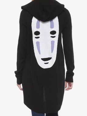 Her Universe Spirited Away Black No Face Hooded Cardigan size XS